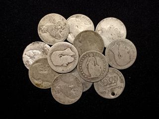 12 pcs Silver Old Coins