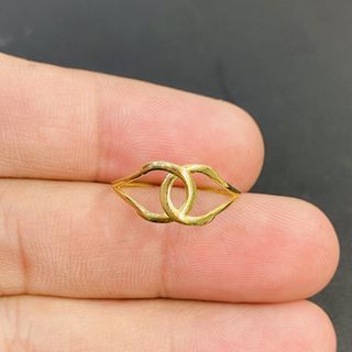 18K Gold Ring CC design size 8.5