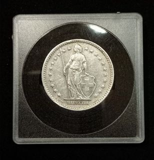 1941 Silver 2 Francs Standing Helvetia