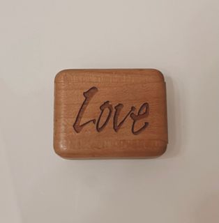 實木雕刻刻字戒指盒(Love you with all my heart)64200381888259110