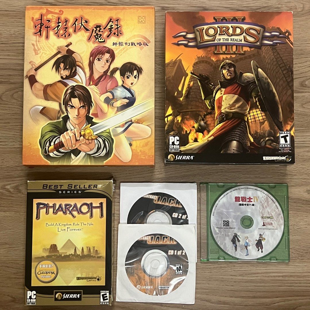 💰全場最平💰💿軒轅伏魔錄軒轅劍戰略版LORD OF THE REALM III 3 法老PHARAOH CONTRACT JACK 龍戰士IV  4💿 - PC Game 電腦遊戲, 電子遊戲, 電子遊戲, 其他- Carousell