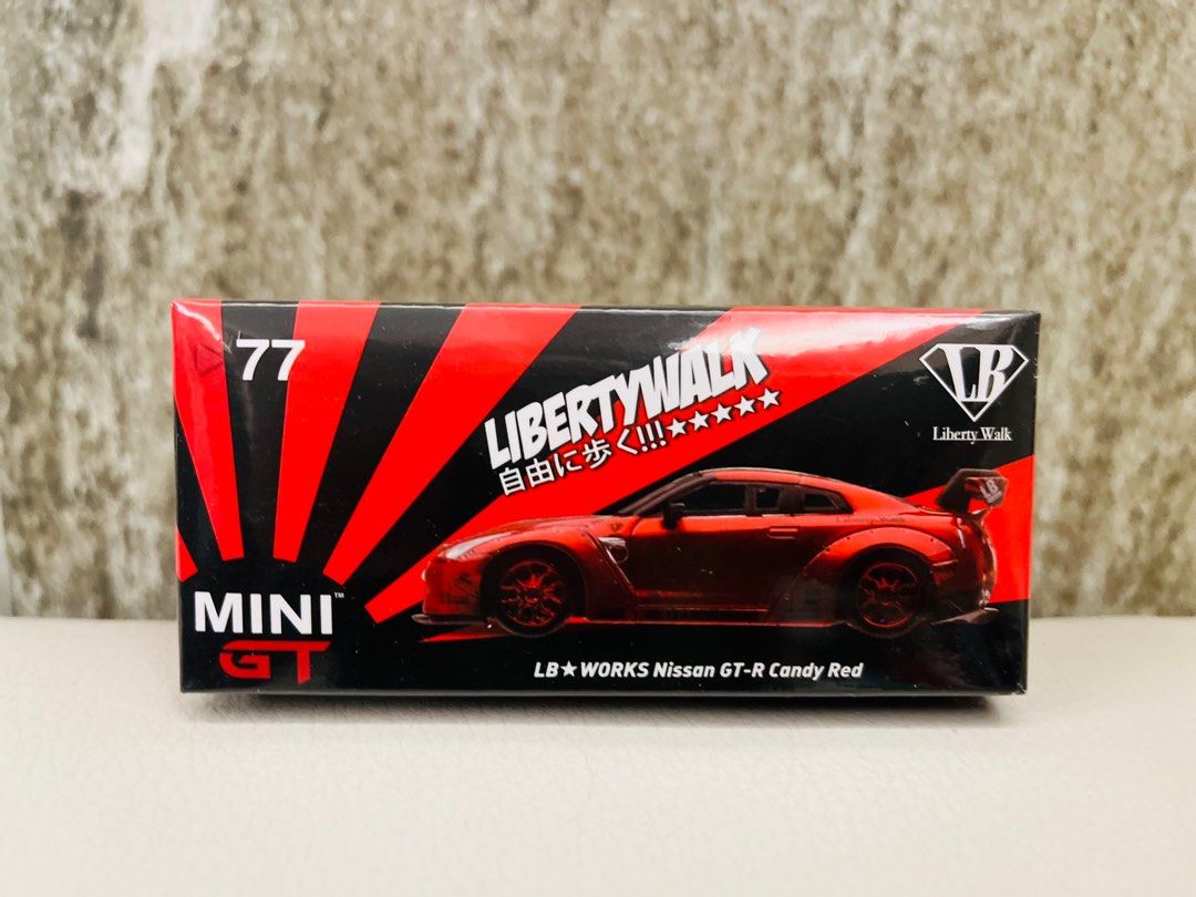 MINIGT LB★WORKS NISSAN GT-R Candy Red MINI GT 1/64 LB☆Works Nissan GTR (R35) Type 1, Rear Wing