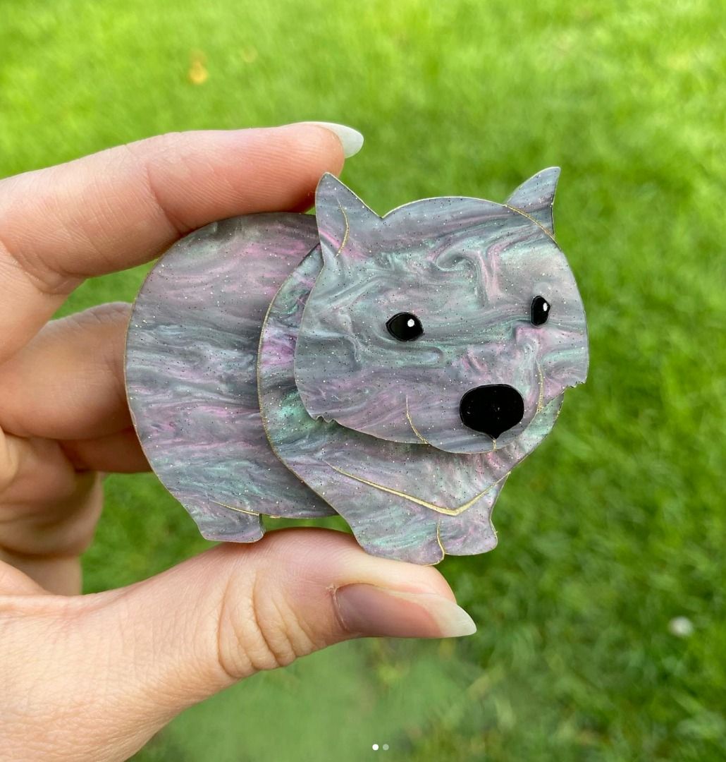 Blue raven brooches sales