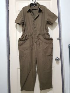 Army Green Jumpsuit with adjuster