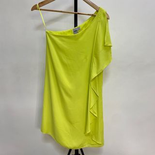 ASOS Lime-Yellow One shoulder dress
