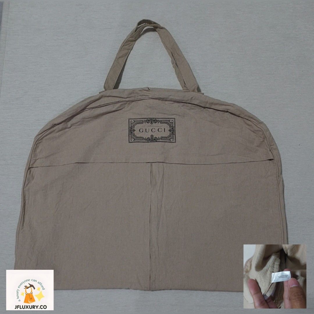 Authentic Gucci Garment bag (Category: Luxury Bags & Wallets) located in Manila. Submitted by jfluxury.co (Listing ID 1304188545, Image 1). Description: excellent condition no flaws bought in Japan 🇯🇵 💯% Authentic. 😊 Money back guarantee. 😊 Clean and ready to use na po.