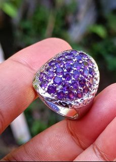 AVAILABLE ON HAND: Natural AMETHYST cocktail ring