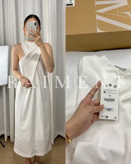 AVAILABLE- Zara knotted white dress