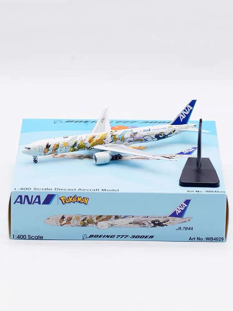 Aviation 1:400 ANA全日空B777-300ER JA784A 寵物小精靈伊布飛機模型 