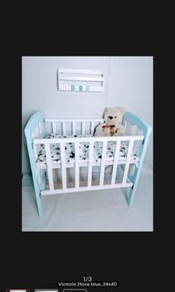 Baby high Quality wooden crib /uratex foam