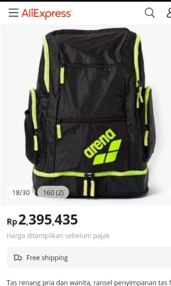 Zaino Arena Water Spiky Large Large Backpack Mochila Arena Spiky