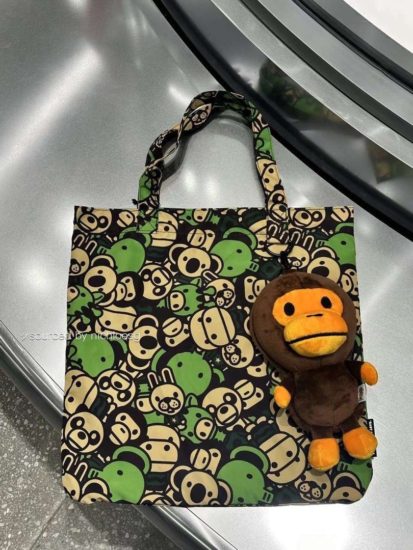 バッグ BABY MILO PLUSH DOLL RECYCLE TOTE BAG A BATHING APE BABY MILO STORE BABY MILO PLUSH DOLL RECYCLE