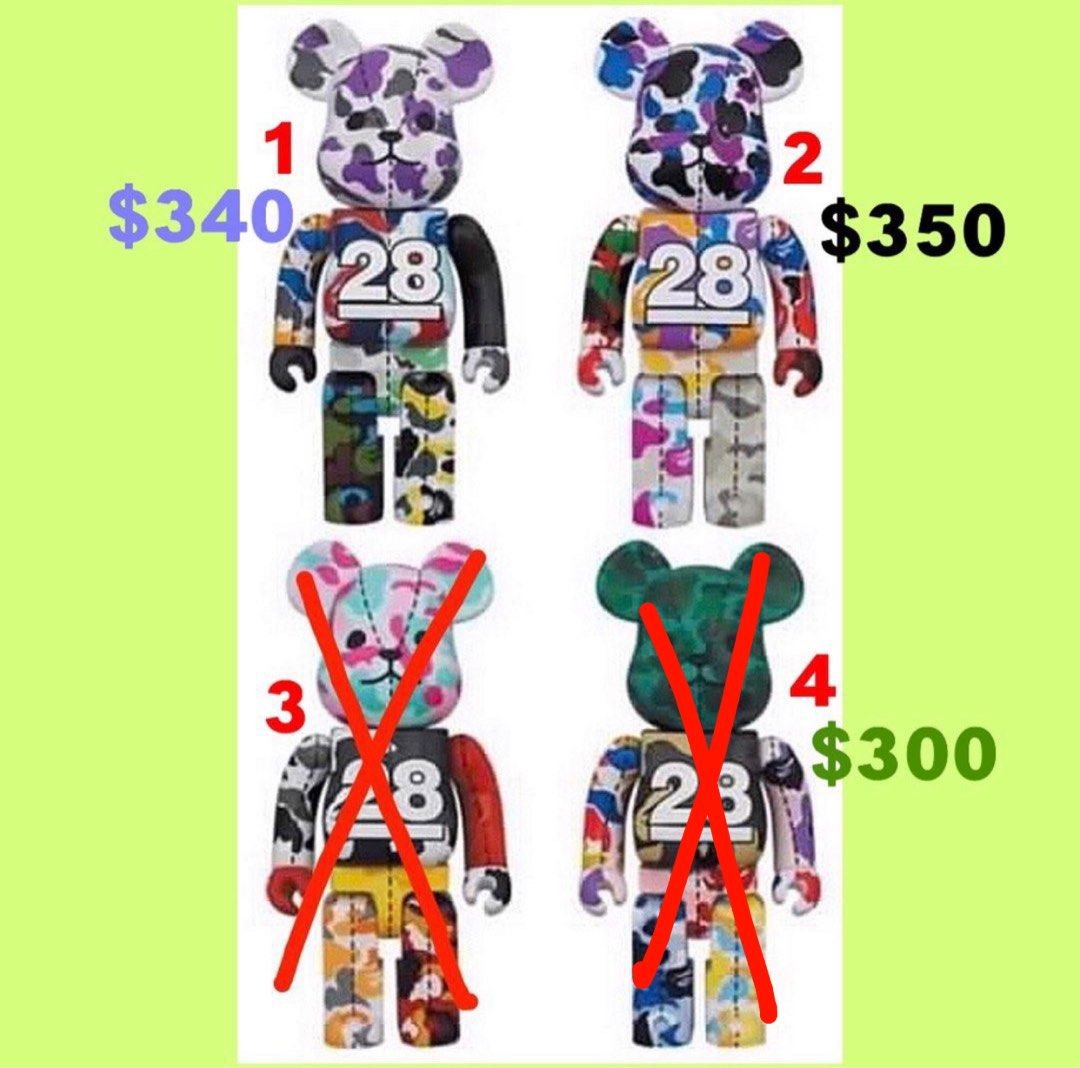 Bape Bathing Ape 28th Anniversary 400% Bearbrick