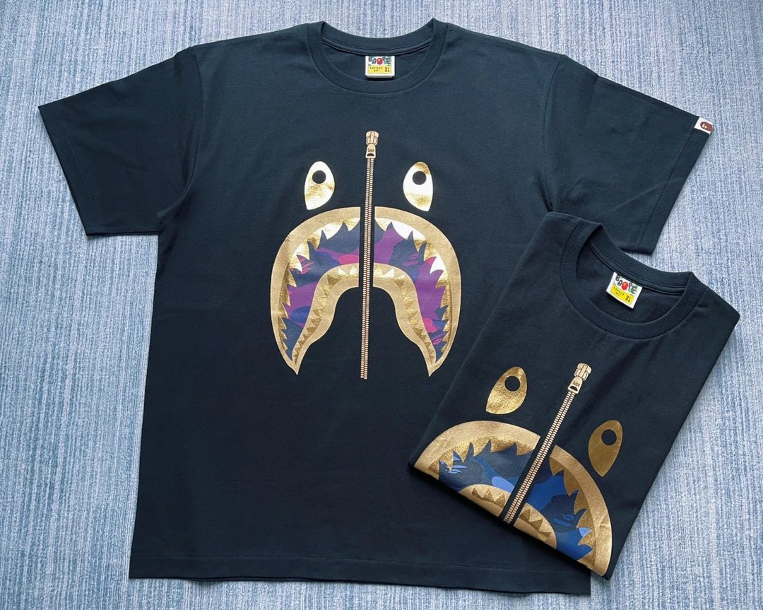 BAPE COLOR CAMO SHARK TEE T shirt Carousell
