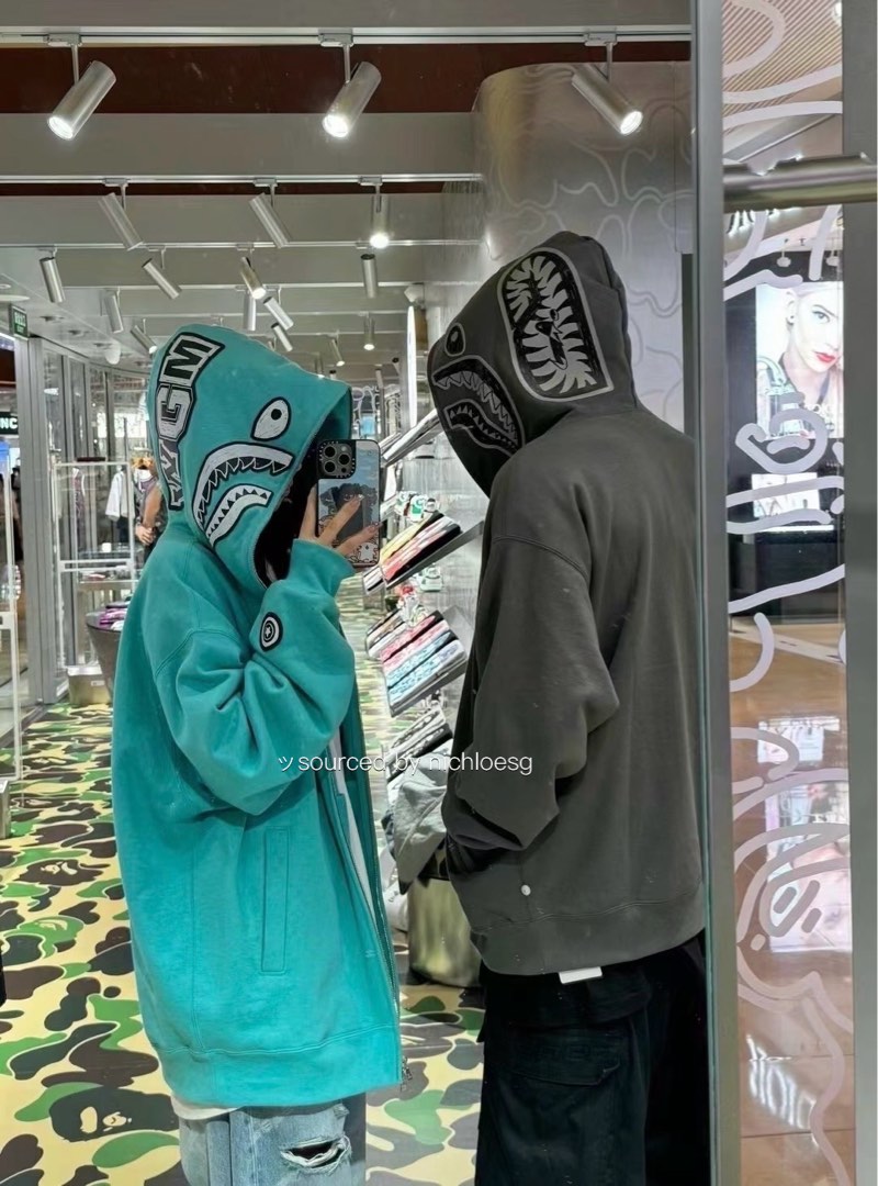 Full zip hoodie over face shark sales