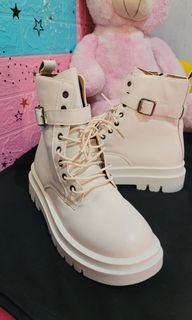 Beige  Ankle boots (fashionable boots)