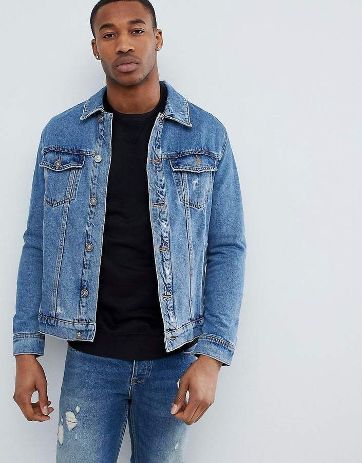 Bershka Denim Jacket Men XS Women s Fashion Coats Jackets and Outerwear on Carousell