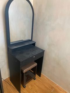 Black Dresser with chair
