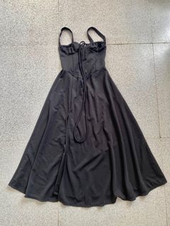 Black Long Dress (With slit)