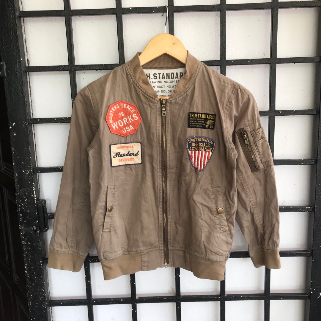 Airforce Kids Guys Jackets In Light Gray