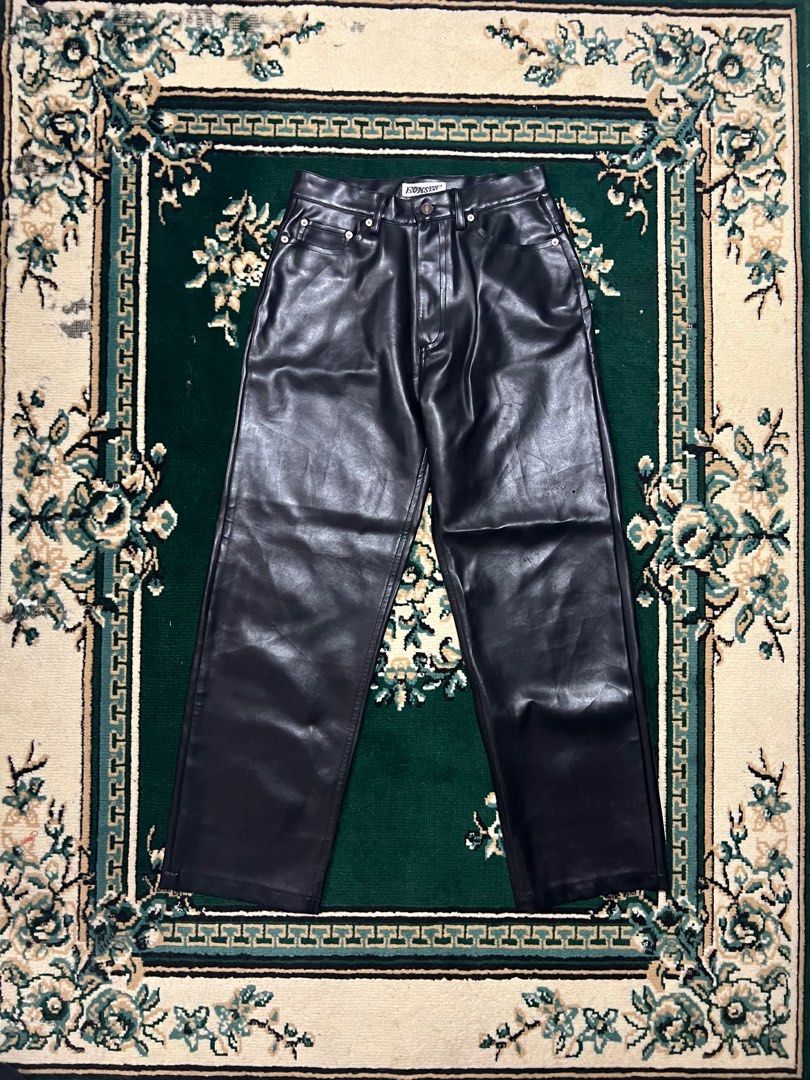 Bonskip Baggy Leather Pants (Category: Jeans) located in Naga. Submitted by nowhere_archive_shop (Listing ID 1304251101, Image 1). Description: Bonskip Japan Baggy Leather Pants 29 Waist 40 Length 9 Leg Opening Issue on last pic DM.