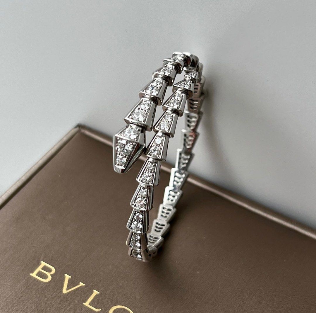 Bvlgari Serpenti Viper Bracelet White gold/Full paved diamonds