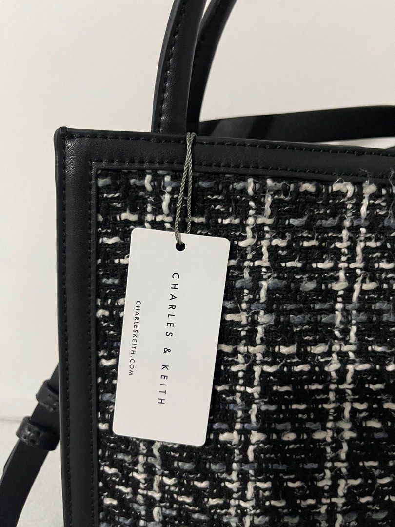 Charles and Keith Tweed Sling Bag (Category: Cross-body Bags) located in Bayombong. Submitted by libayyyyy (Listing ID 1304218887, Image 2). Description: .