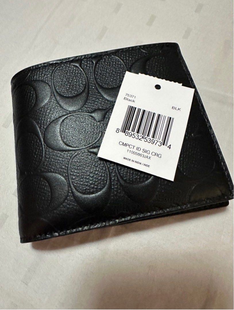 💳 COACH black men wallet, Men's Fashion, Watches Accessories
