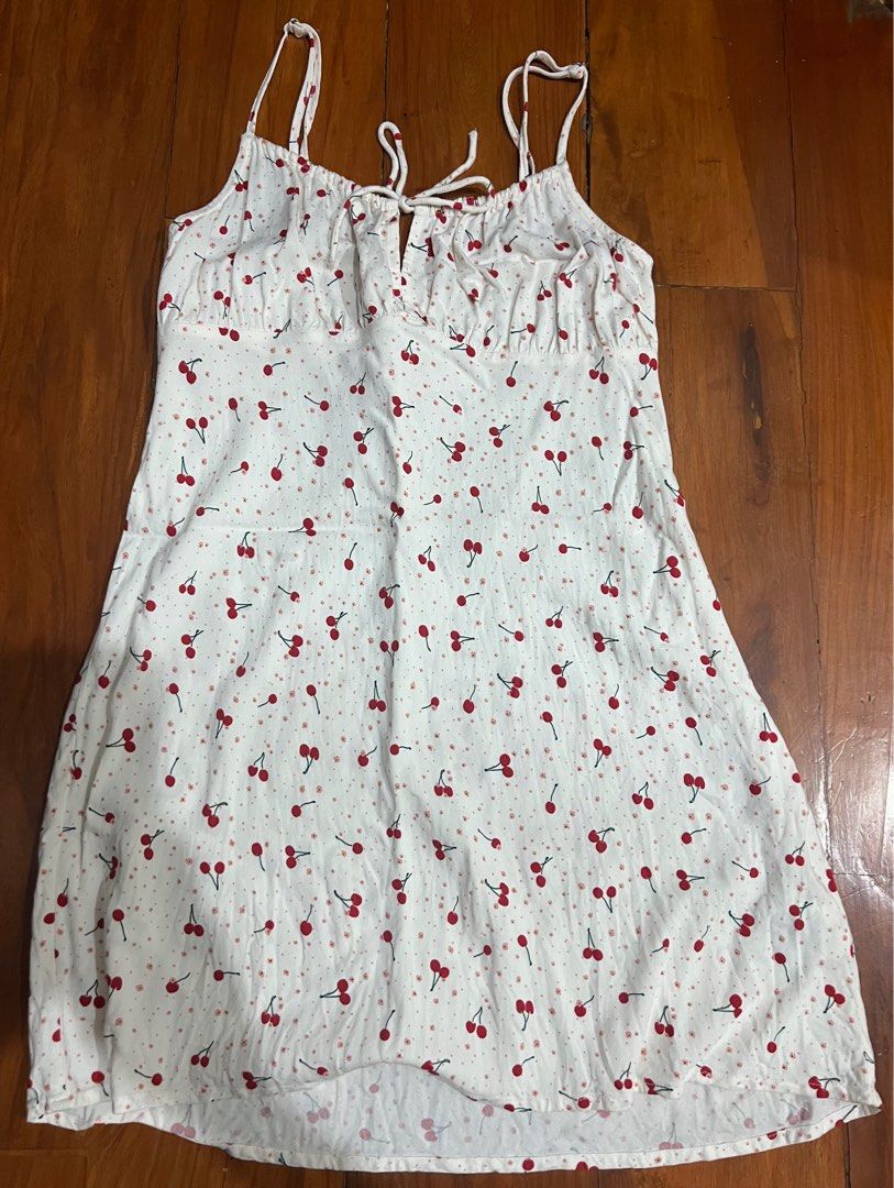 white christmas dresses Cherry Blossom Cotton Babydoll Dress M main image 1