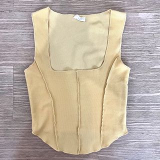 cotton on ribbed yellow corset