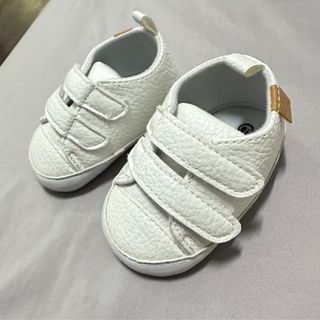 Crib Couture baby white soft leather crib shoes for baptism or christening