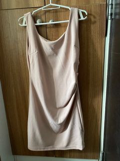 DAZY Ruched Blush Pink Dress