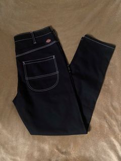 Dickies Contrast Stitch Denim Black Pants