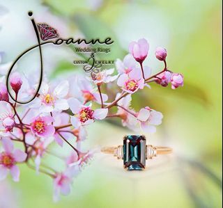 Engagement Ring/ Alexandrite Ring / Emerald Cut Ring / Proposal Ring / up to 40% OFF
