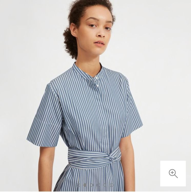 Everlane collarless shirt dress cheap