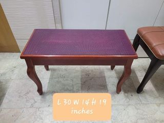 Fabric Top Bench Chair with storage