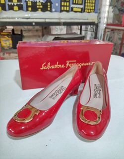 Ferragamo Red Round Toe Shoes (Sorella)