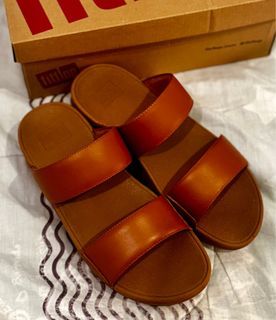 Fitflop Lulu Leather Slides Light Tan Leather | Size: US8
