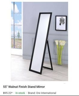 Full length mirror with stand