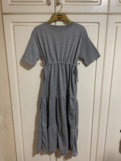 Gray long casual dress