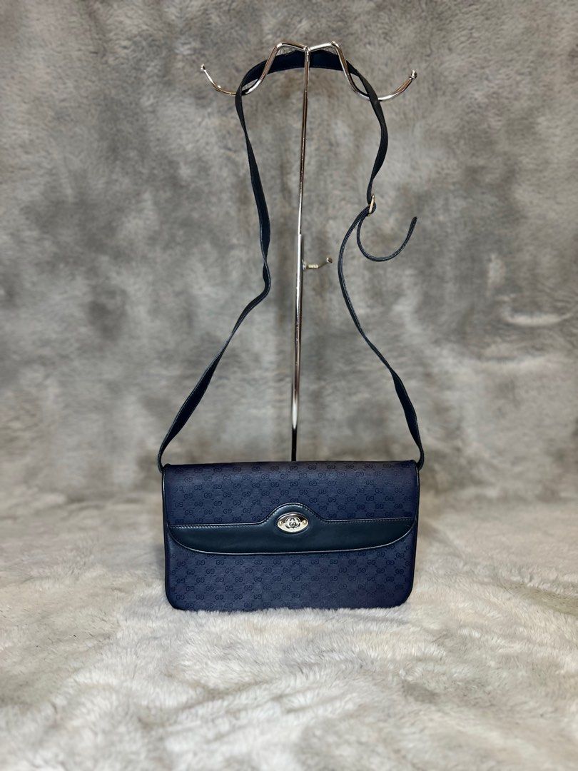Gucci Blue Sling Bag (Category: Luxury Bags & Wallets) located in Manila. Submitted by zapantaesther (Listing ID 1304170903, Image 1). Description: Tarnished Gold hardware In very good condition.