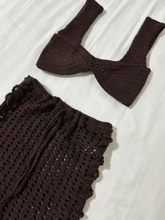 HANDMADE Crochet Set ( Bralette and Cover Up Skirt)