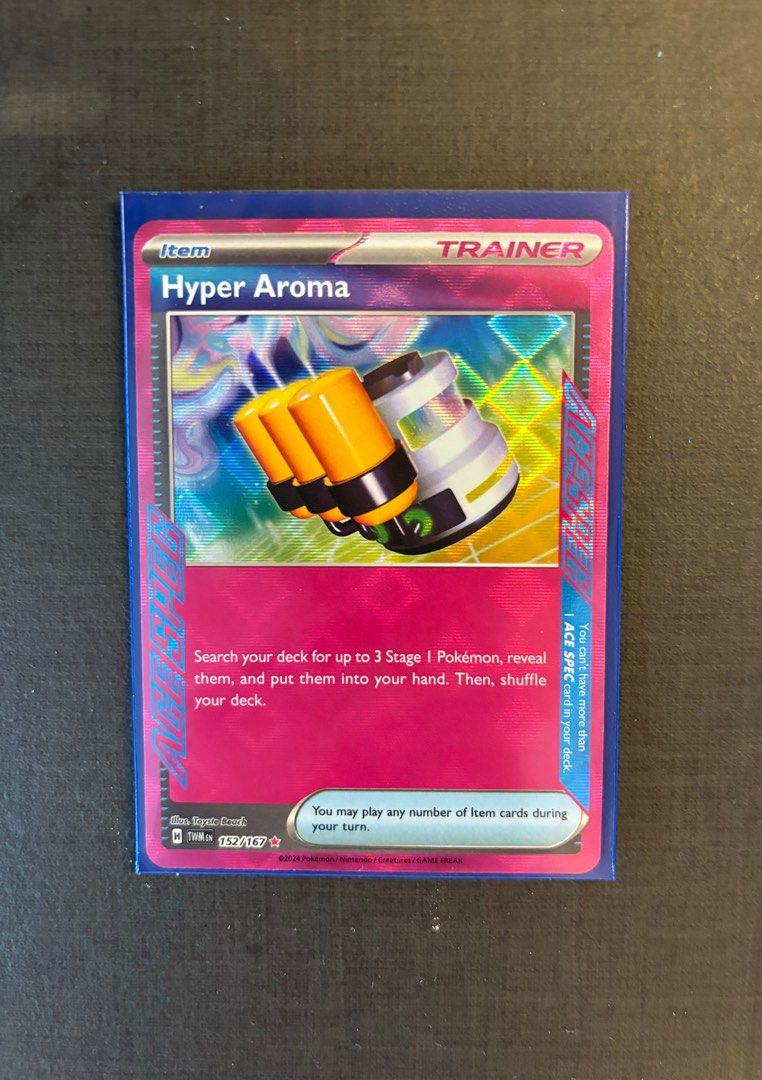 Hyper Aroma - 152/167 - Ace Spec Pokemon Twilight Masquerade, Hobbies &  Toys, Toys & Games on Carousell