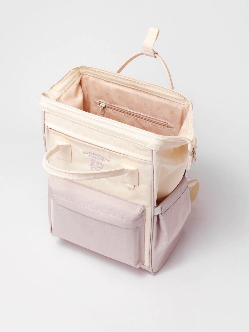 Cream pooxy canvas backpack