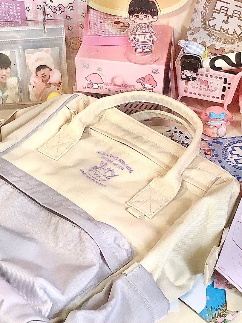 Cream canvas backpack on sale