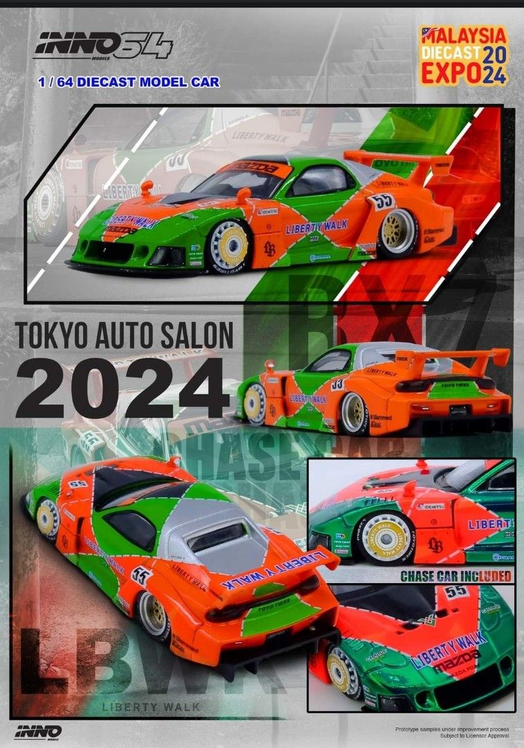 Inno64 LBSuper Silhouette Mazda RX7 (FD3S) Tokyo Auto Salon 2024 (MDX