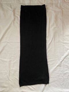 Knitted black cover up maxi skirt