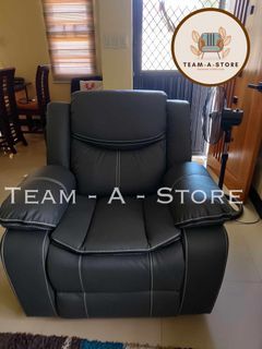 Leather  Gray Single Seater Recliner Brandnew