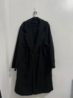 Long black coat for winter
