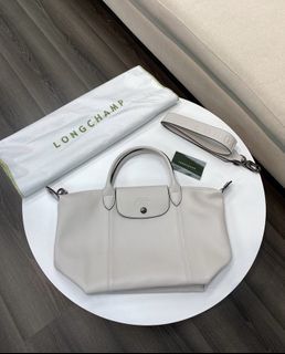 Longchamp  Le Pliage Cuir Sheepskin in Gray